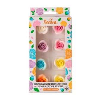 Picture of MEDIUM SHADED ROSES ASSORTED COLOURS X 8